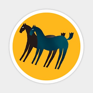 Two horses Magnet